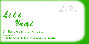 lili urai business card